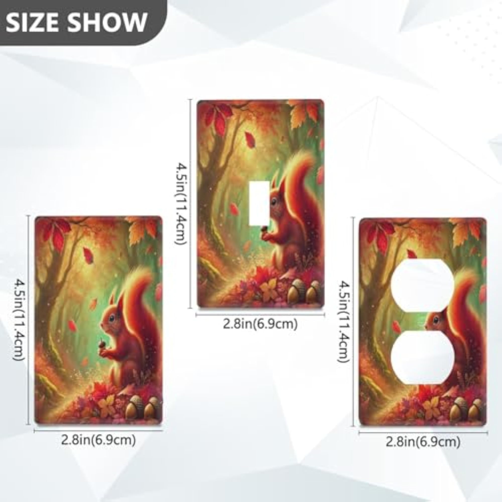 Squirrel Fall Light Switch Cover Decorative Wall Plate